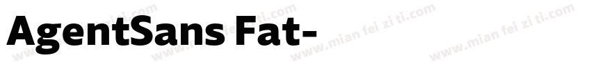 AgentSans Fat字体转换